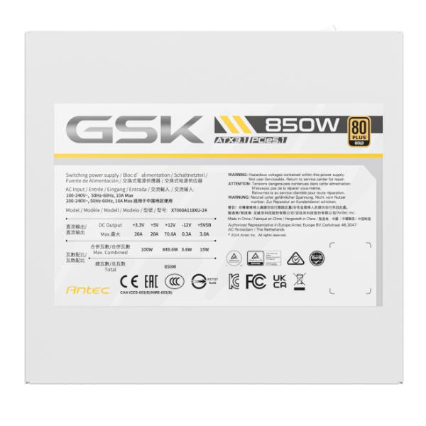 Antec GSK850 WHITE EC PSU